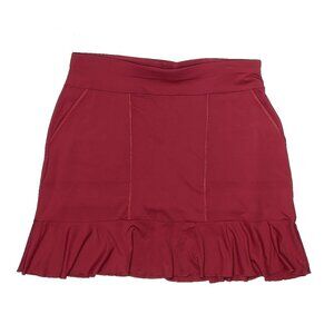 Bloquv Athletic Skirt  golf Skort red Size SMALL Flounce Hem Pockets  Like new
